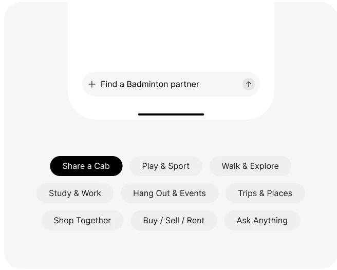 Picapool plans: Find a Badminton partner, Share a Cab, Play and Sport, Study and Work, and more
